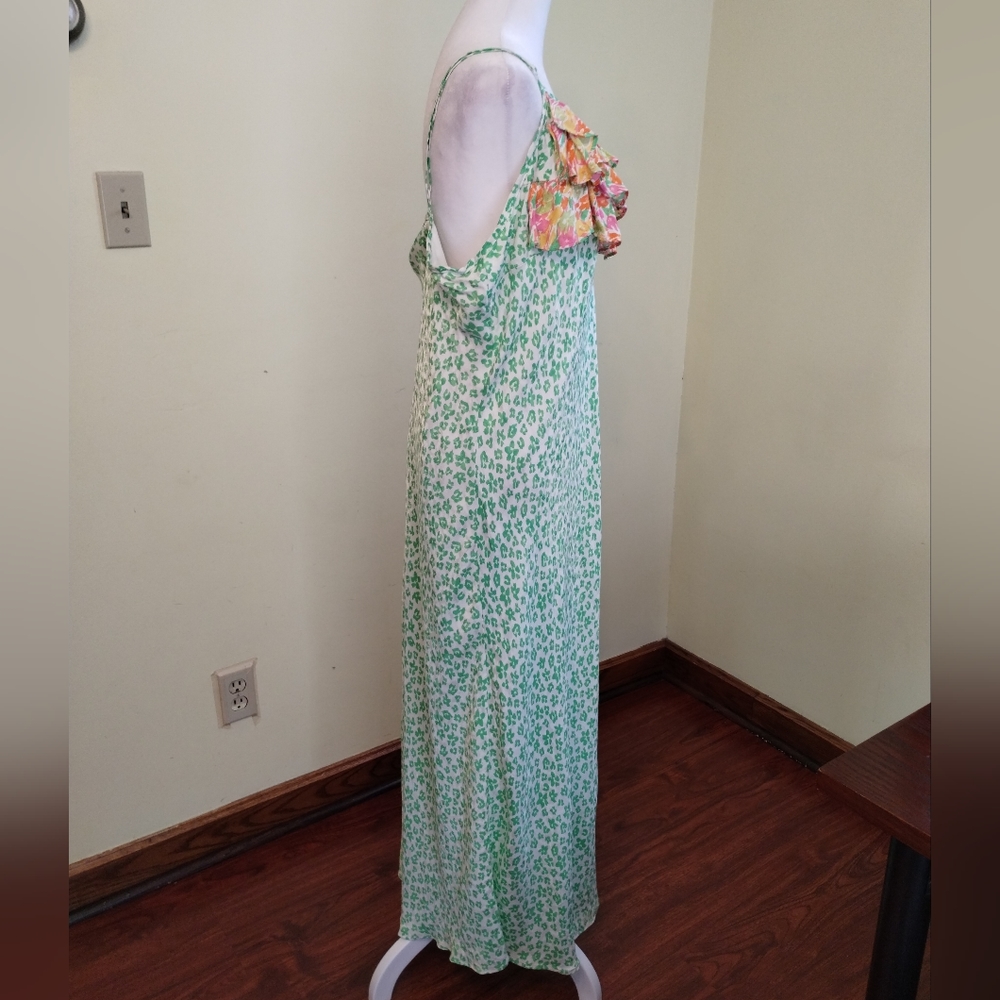 NWT Rixo x Target Leopard and Floral Print Spaghetti Strap Maxi Dress Size 1X - Picture 12 of 16